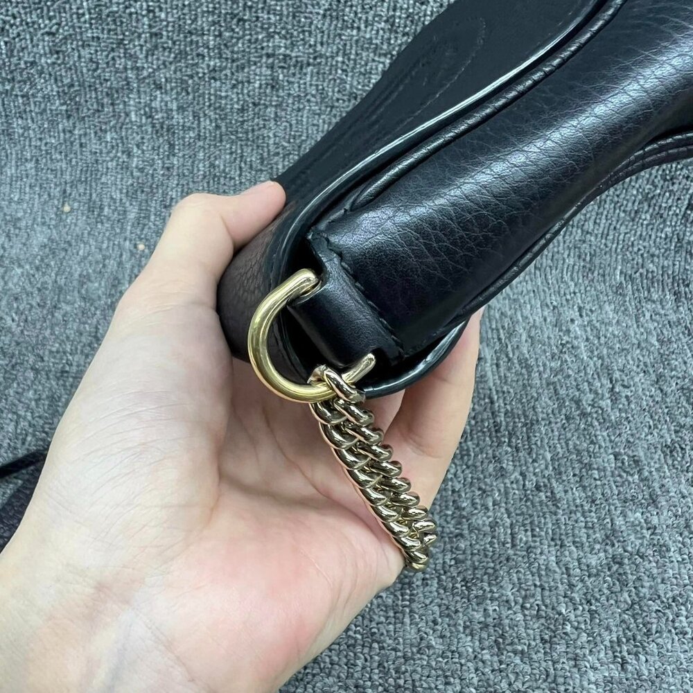 100% Authentic  Gucci Soho on Chain Crossbody Bag - Picture 8 of 16